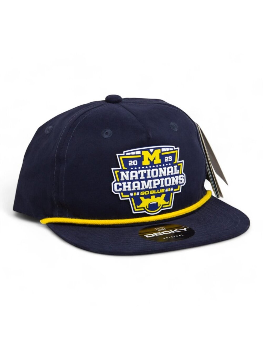 Michigan College Football Playoff 2023 National Champions Rope Hat- Navy/ Gold